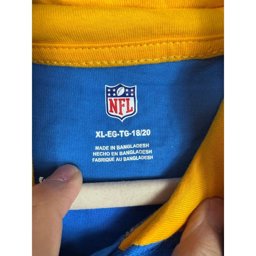 NWT NFL Los Angeles Chargers Hooded LongSleeve Youth Size XL 18/20 - Picture 3 of 7